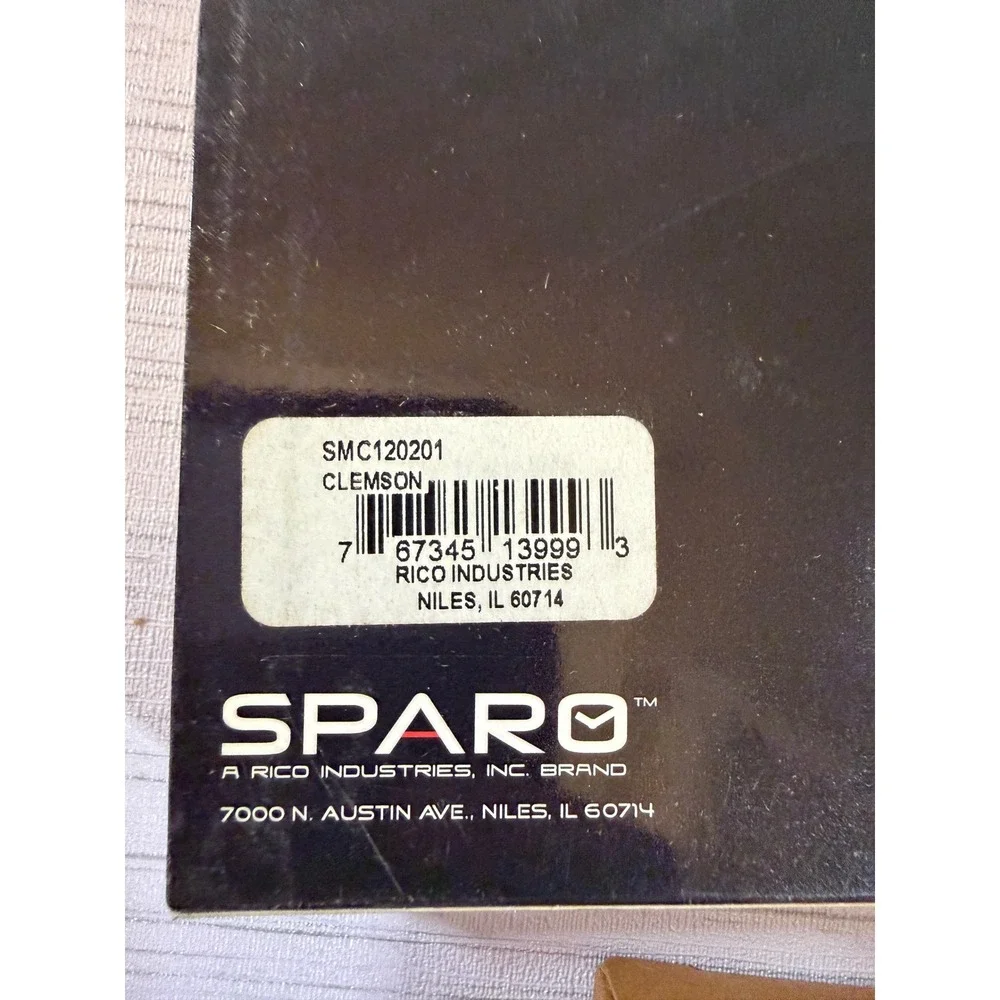 Sparo Clemson Tigers Mens Black Leather RFID Money Clip Wallet SMC120201 NIB